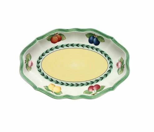 French Garden Oval Servis Tabağı 24 cm