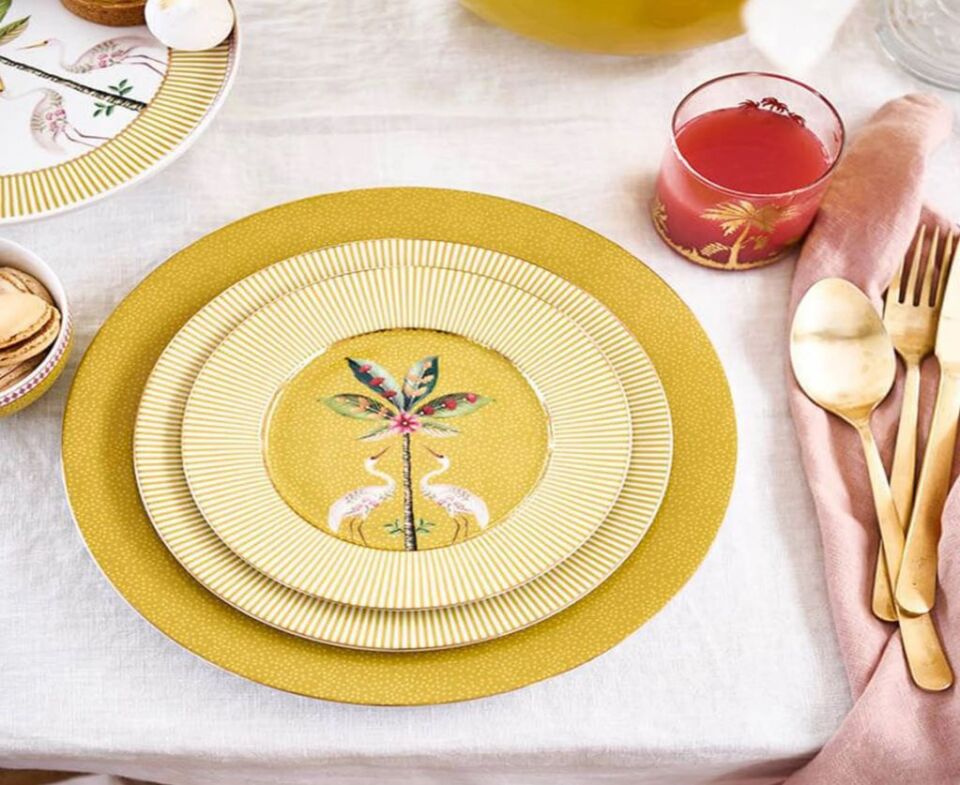 Sarı Porselen Yemek Tabağı 26,5 Cm La Majorelle Collection by Pip Studio