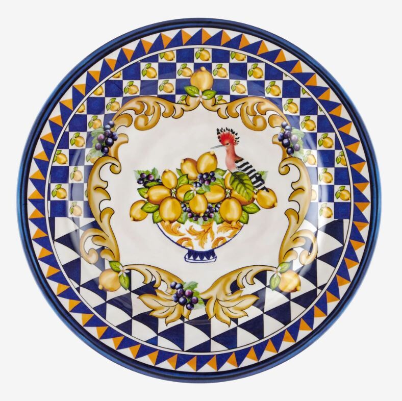 Mavi Melamin Yemek Tabağı 28 Cm Capri Collection by Chiara Alessi
