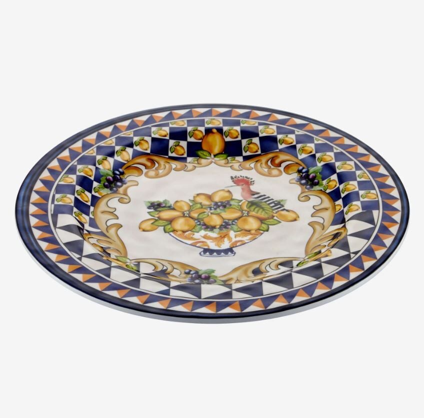 Mavi Melamin Yemek Tabağı 28 Cm Capri Collection by Chiara Alessi