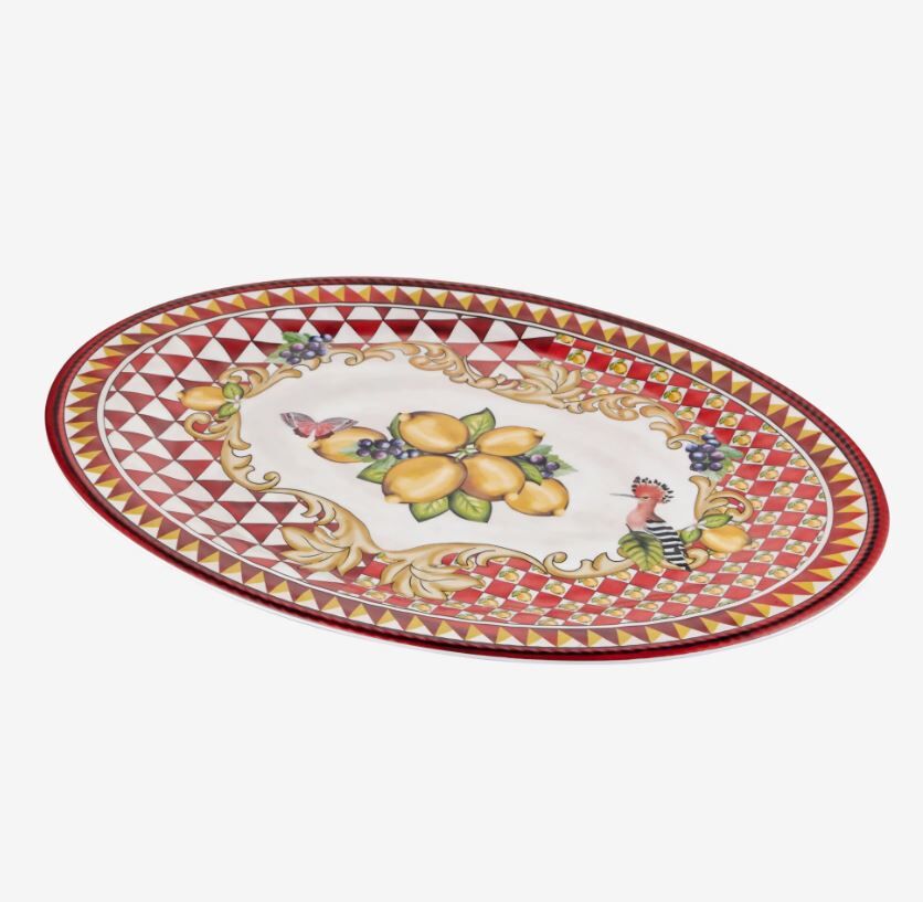Kırmızı Melamin Servis Tabağı 50 Cm Capri Collection by Chiara Alessi
