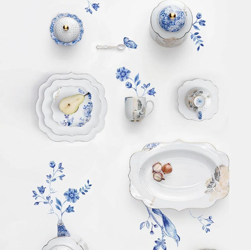 Mavi Beyaz Porselen Çay Fincanı 225 Ml Royal White Collection by Pip Studio
