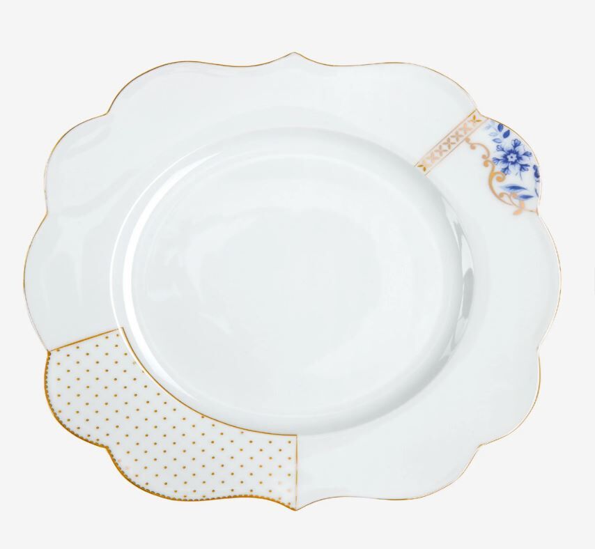 Mavi Beyaz Porselen Yemek Tabağı 28 Cm Royal White Collection by Pip Studio