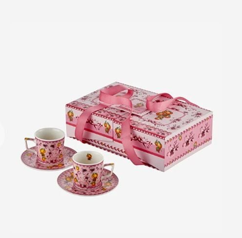 Pembe Porselen Kahve Fincan Seti 120 Ml Arancia Collection by Chiara Alessi
