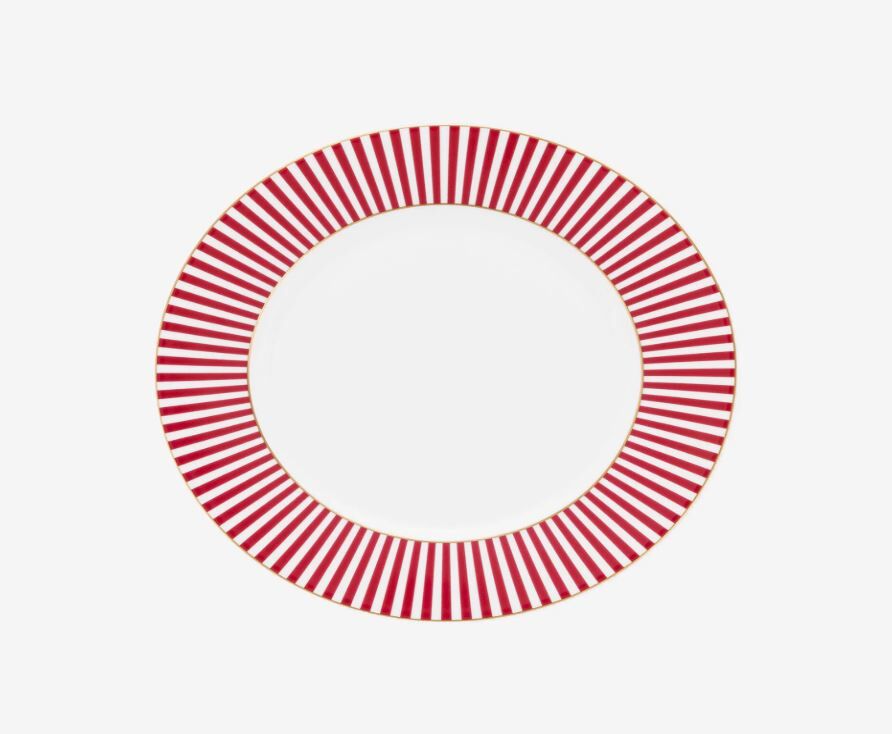 Pembe Porselen Pasta Tabağı 17 Cm Royal Stripes Collection by Pip Studio