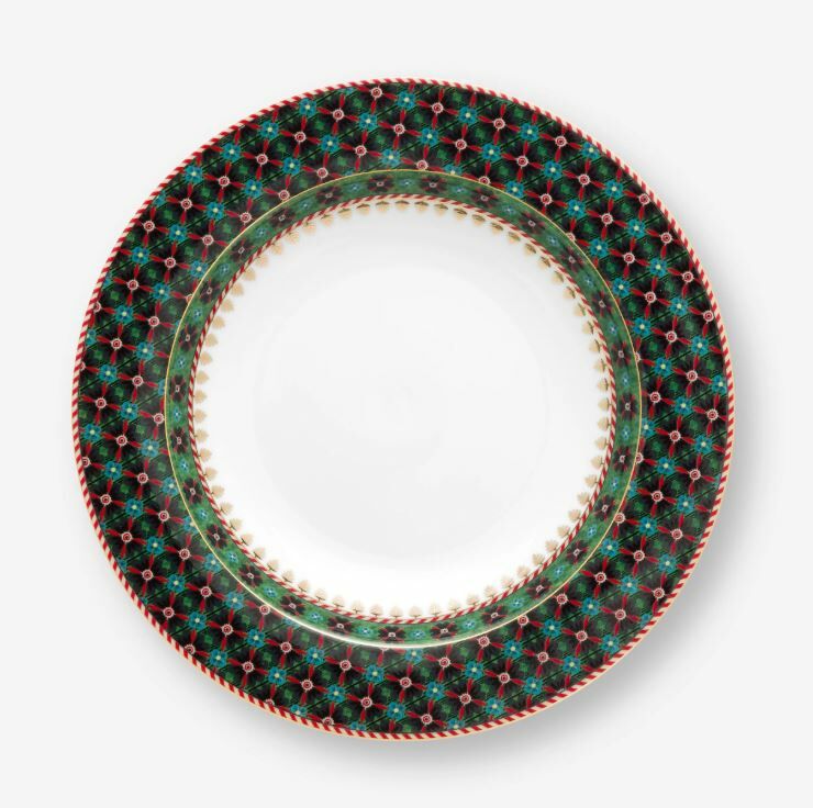 Yeşil Porselen Çukur Tabak 21,5 Cm Berry Blues Collection by Pip Studio