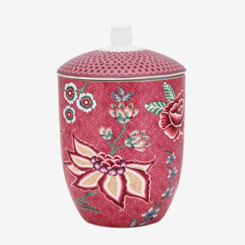 Kırmızı Porselen Küp 1500 Ml Flower Festival Collection by Pip Studio