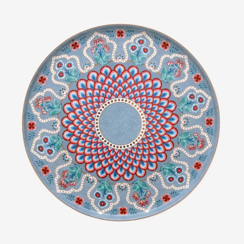 Mavi Porselen Kek Standı 21 Cm Flower Festival Collection by Pip Studio