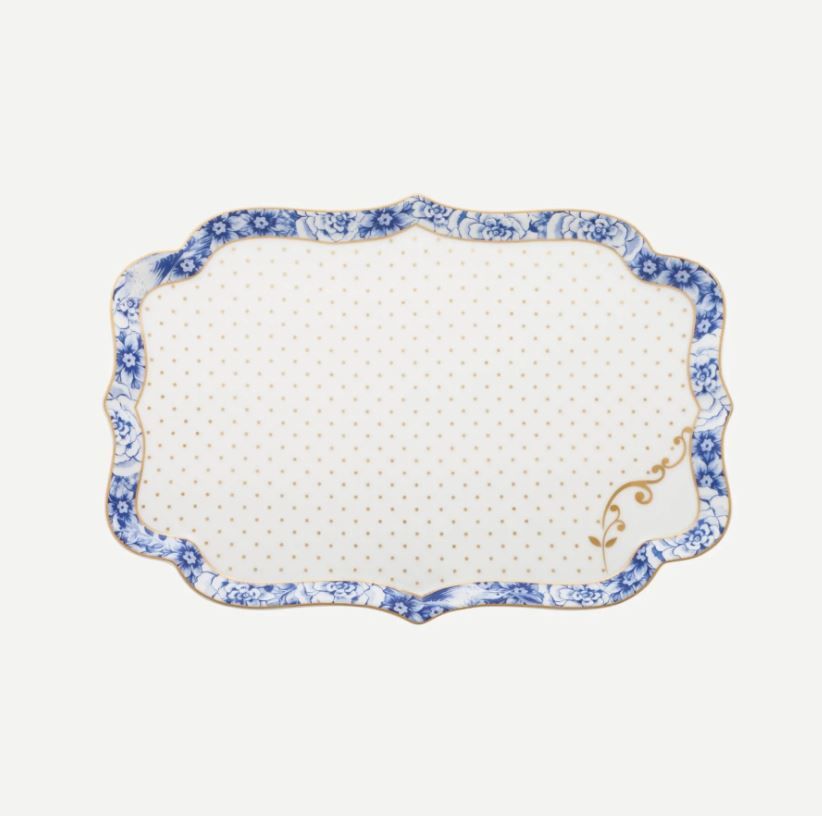 Mavi Beyaz Porselen Tepsi 26 Cm Royal White Collection by Pip Studio