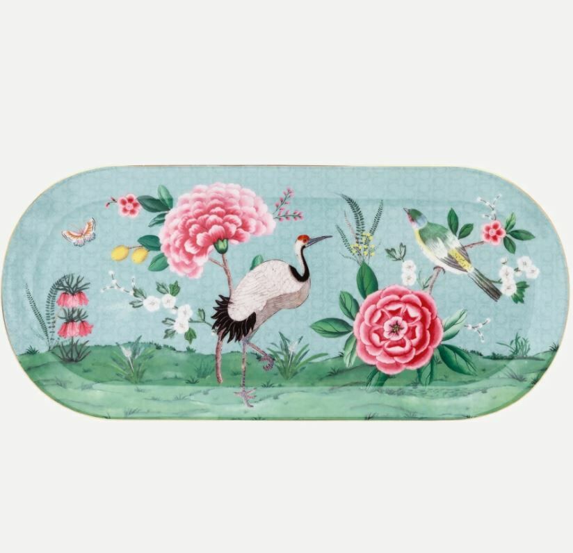 Mavi Porselen Servis Tabağı 33,3 Cm Blushing Birds Collection by Pip Studio