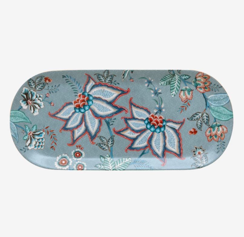Mavi Porselen Servis Tabağı 33 Cm Flower Festival Collection by Pip Studio