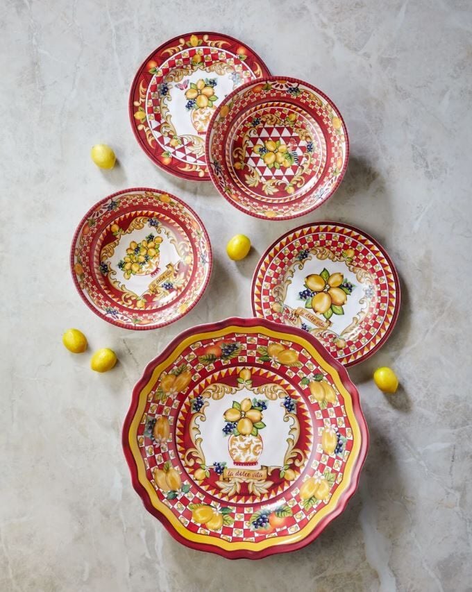 Kırmızı Melamin Servis Kasesi 35 Cm Capri Collection by Chiara Alessi