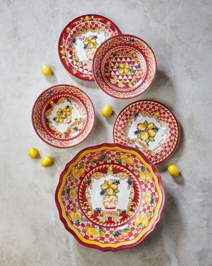 Kırmızı Melamin Servis Kasesi 35 Cm Capri Collection by Chiara Alessi