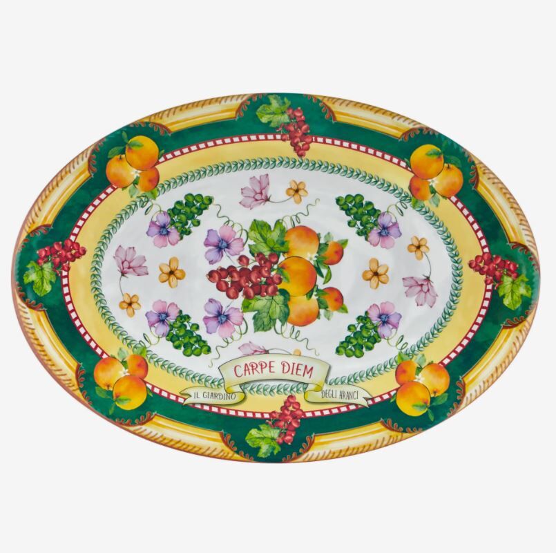 Sarı Melamin Servis Tabağı 50 Cm Carpe Diem Collection by Chiara Alessi