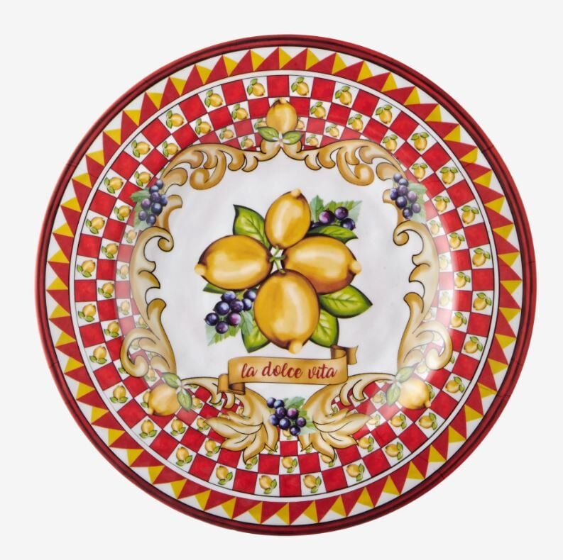 Kırmızı Melamin Kahvaltı Tabağı 21,5 Cm Capri Collection by Chiara Alessi