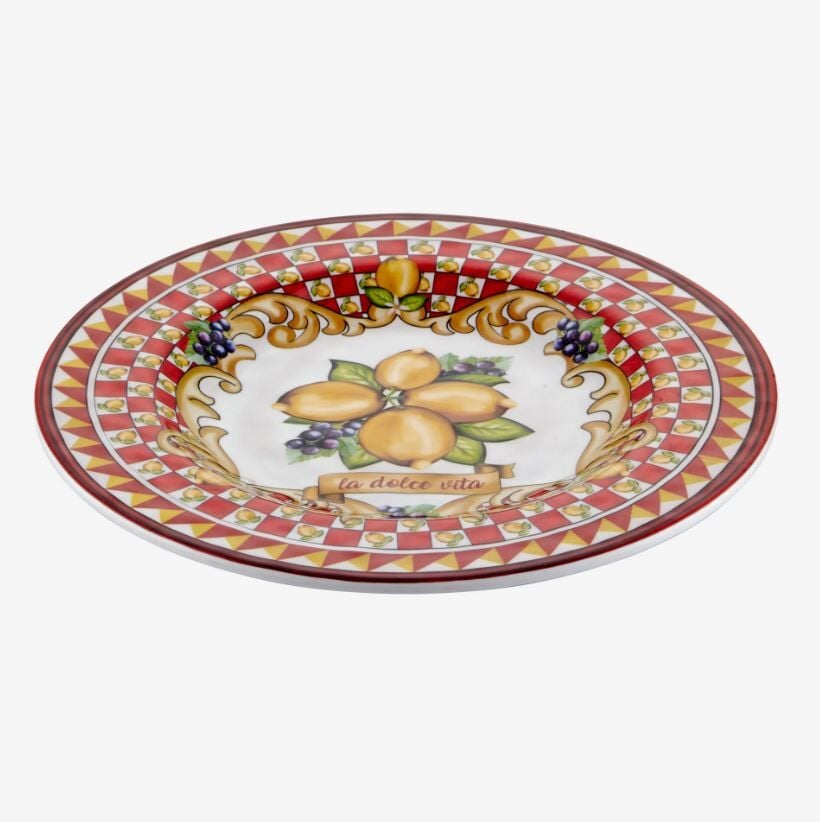 Kırmızı Melamin Kahvaltı Tabağı 21,5 Cm Capri Collection by Chiara Alessi
